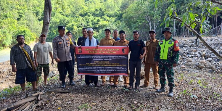 Polres Aceh Tengah Tindak Lanjut Dugaan Tambang Emas Ilegal Di Kecamatan Linge