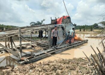 Polsek Benai Tertibkan Aktivitas Penambangan Emas Tanpa Izin Di Desa Gunung Kesiangan