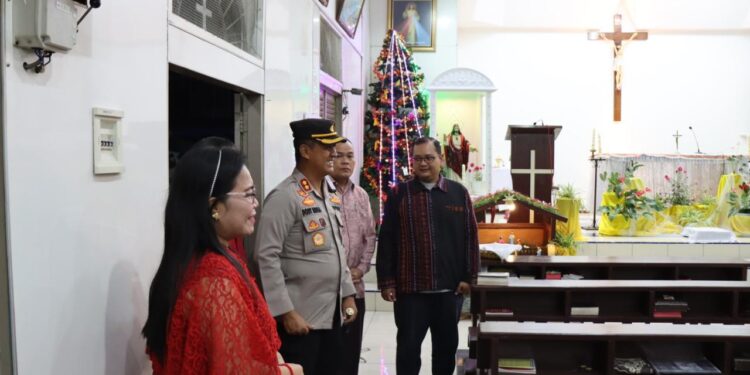 Pastikan Siap Amankan Ibadah Natal, Kapolres Cek Dua Gereja Di Aceh Tengah