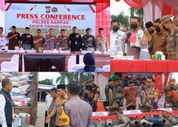 Release Pers Polres Kampar Akhir Tahun 2024 Sampaikan Pengungkapan Kasus