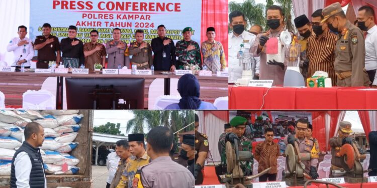 Release Pers Polres Kampar Akhir Tahun 2024 Sampaikan Pengungkapan Kasus