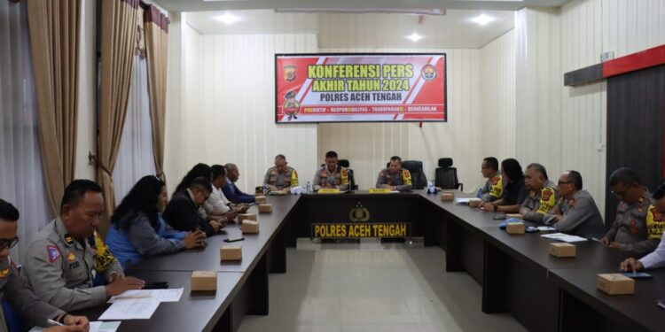 Polres Aceh Tengah Melaksanakan Konferensi Pers Selama Tahun 2024