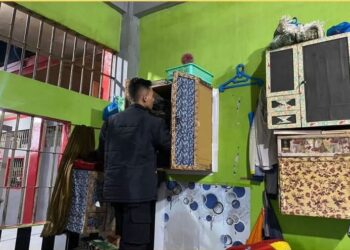 Pastikan Zero Halinar, Rutan Takengon Kembali Gelar Razia Blok Hunian WBP