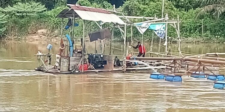Kegiatan Tambang Galian C Diduga ilegal,  Beroperasi Di Desa Teratak Buluh Kecamatan Siak Hulu