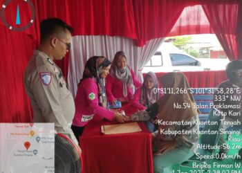 Polres Kuansing Laksanakan Pengecekan Kesehatan Pengendara Dalam Rangka Operasi Lilin