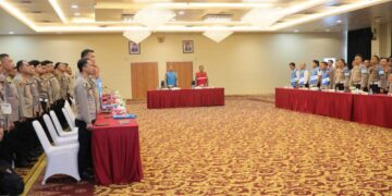 Penandatanganan Pakta Integritas Bagi Panitia Dan Peserta Seleksi Terpadu Polda Sumsel