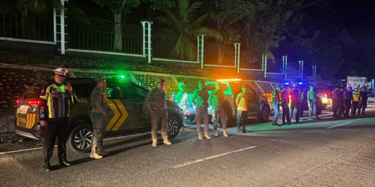 Patroli Malam Sat Lantas Polres Kuansing Antisipasi Daerah Rawan Kecelakaan Selama Libur Isra’ Mi’raj Dan Tahun Baru Imlek