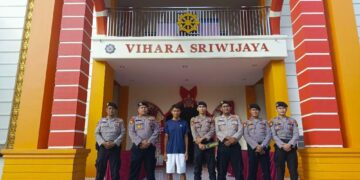 Kapolres Kuansing Pastikan Imlek 2576 Aman, Lakukan Pengecekan Dan Sterilisasi Di Vihara Sriwijaya