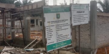 Proyek Pembangunan Aula pukesmas Longkib Mandek, Kontrak Dengan Kontraktor Habis Sebelum Waktunya