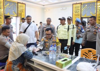 HUT Satpam ke-44, Polres Aceh Timur Gelar Donor Darah