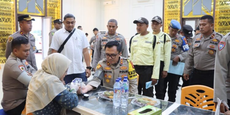 HUT Satpam ke-44, Polres Aceh Timur Gelar Donor Darah