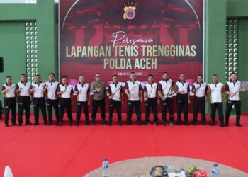 Kapolda Irjen Achmad Kartiko Resmikan Lapangan Tenis Trengginas Polda Aceh
