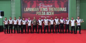 Kapolda Irjen Achmad Kartiko Resmikan Lapangan Tenis Trengginas Polda Aceh