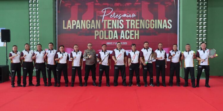 Kapolda Irjen Achmad Kartiko Resmikan Lapangan Tenis Trengginas Polda Aceh