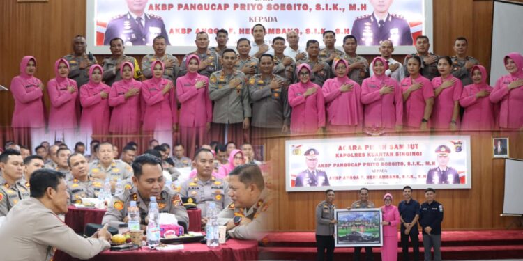 Farewell Parade Iringi Acara Pisah Sambut Kapolres Kuantan Singingi