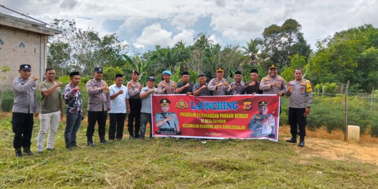 Polsek Runding Dampingi Wakapolres Launching Program Pangan Bergizi Desa Sepadan