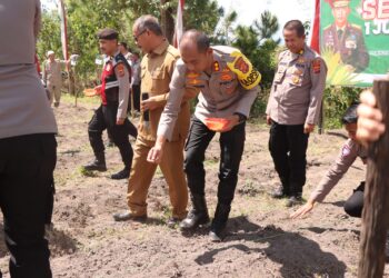 Polres Bener Meriah Bersama Forkopimda Gelar Penanaman Jagung Serentak Di Desa Wonosobo 