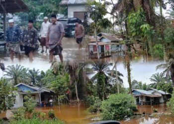 Sungai Kampar Meluap Banjir Di Desa Gading Permai