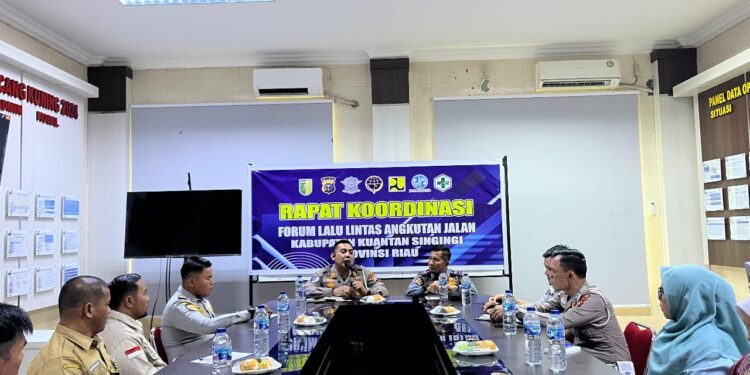 Sat Lantas Polres Kuansing Gelar Rapat Forum Lalu Lintas Dan Angkutan Jalan Libur Isra Mi’raj Dan Imlek