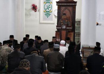 Safari Subuh Di Masjid Babut Taubah, Wakapolres Sampaikan Bahaya Narkoba Dan Perjudian