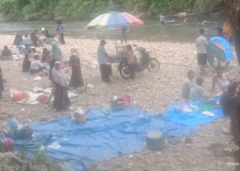 Dihari Terakhir Libur, Sungai Nantampuk Emas Penuntungan Dipadati Wisatawan Lokal