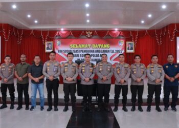 Tim Rorena Polda Riau Sosialisasikan Penggunaan Anggaran TA 2025 Di Polres Kampar
