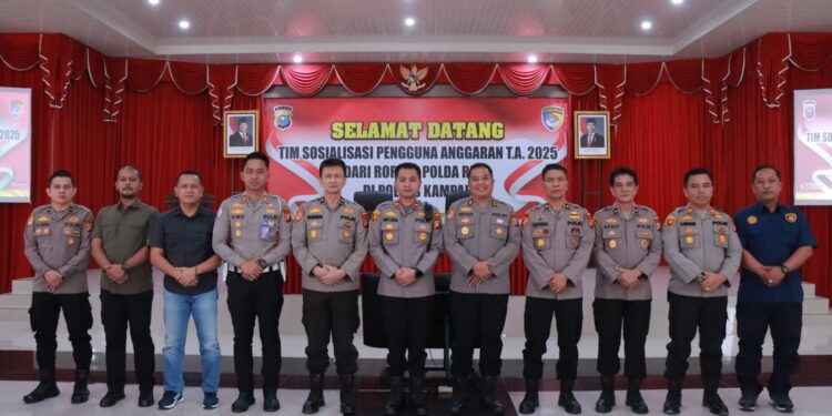 Tim Rorena Polda Riau Sosialisasikan Penggunaan Anggaran TA 2025 Di Polres Kampar