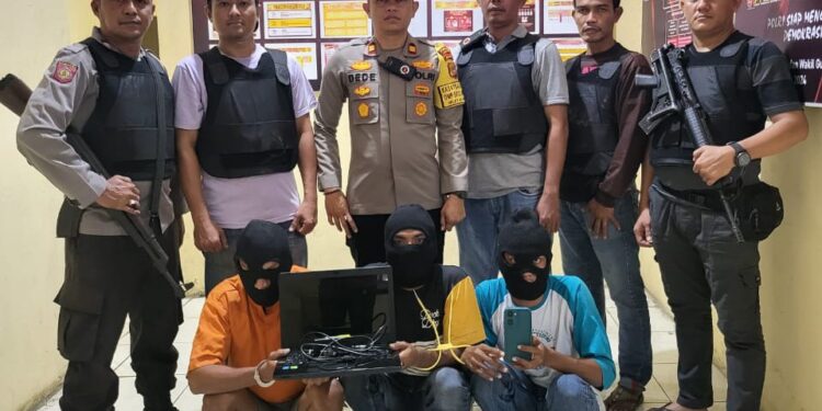 Barang Bukti Disita, Tiga Pelaku Pencurian Diringkus Personil Polsek Rantau Selamat