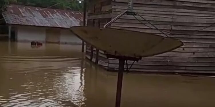 Banjir Kembali Melanda Dua Kecamatan Di Kabupaten Kampar