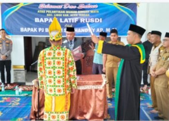 Pelantikan Dan Pengambilan Sumpah Jabatan Mukim Terpilih Kemukiman Singah Mata Kecamatan Linge