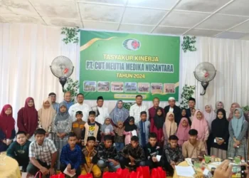 PT CMN Gelar Tasyakur Kinerja 2024 Santuni Anak Yatim di KUCM Cot Girek