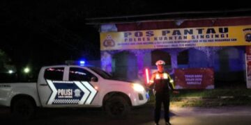 Satlantas Polres Kuansing Patroli Blue Light Pantau Di Titik Rawan Kecelakaan Dan Himbau Keselamatan