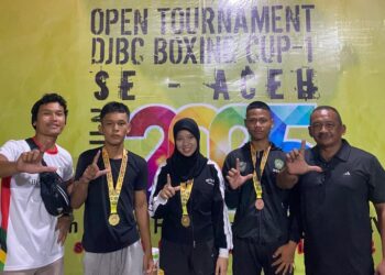 Open Turnamen DJBC Boxing Cup I 2025, Pertina Kota Langsa Raih Tiga Medali