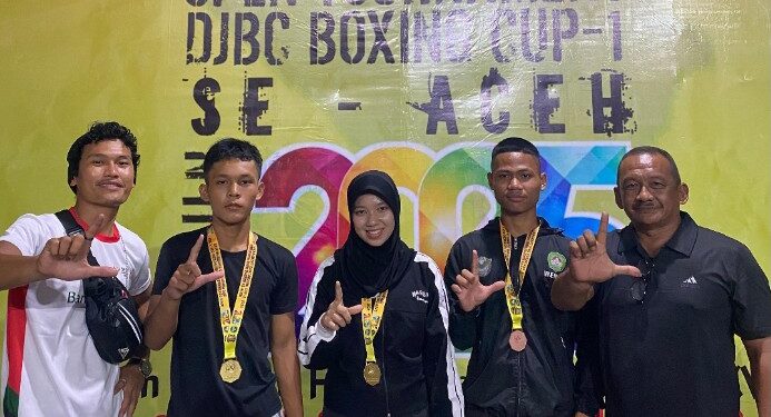 Open Turnamen DJBC Boxing Cup I 2025, Pertina Kota Langsa Raih Tiga Medali