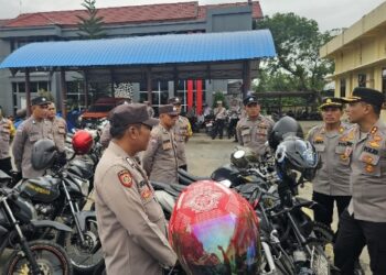 Maksimal Pelayanan, Kapolres Langsa Cek Kendaraan Dinas dan Senpi