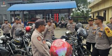 Maksimal Pelayanan, Kapolres Langsa Cek Kendaraan Dinas dan Senpi