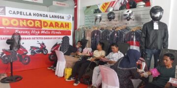Memenuhi Stok Darah PMI, Showroom Capella Honda Langsa Gelar Donor Darah