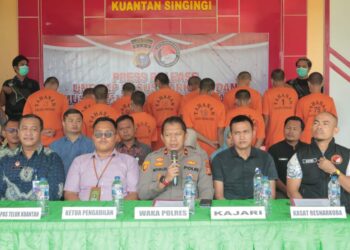 Press Release Polres Kuansing Ungkap Kasus Narkoba Dan Pemusnahan Barang Bukti
