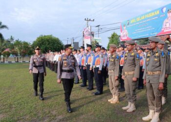 Polres Kampar Gelar Apel Pasukan Operasi Lancang Kuning, Wujudkan Asta Cita Dan Kamseltibcarlantas