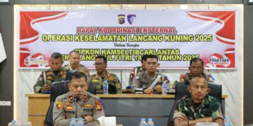Polres Kuansing Laksanakan Rakor Eksternal Operasi Keselamatan Lancang Kuning 2025