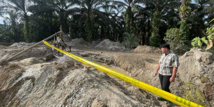Polres Kampar Jaga Kelestarian Lingkungan, Bongkar Penambangan Ilegal Di Tambang