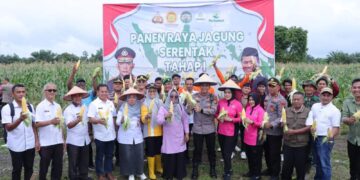 Polres Kampar Sukses Panen Raya Jagung Tahap I, Wujudkan Sinergi dan Dukung Ketahanan Pangan Nasional