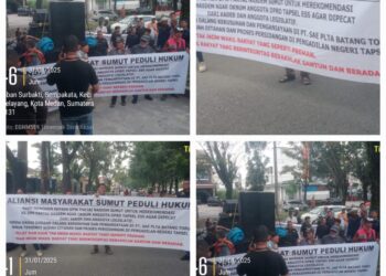 Heboh! Aktivis dan Masyarakat Aksi Damai Di Depan Pengadilan Tinggi Medan Dan Kantor DPW Nasdem