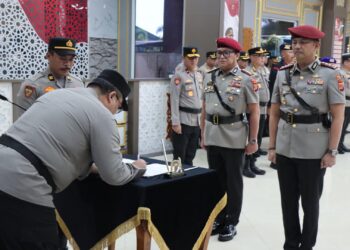 Kapolda Aceh Pimpin Sertijab Dirreskrimsus, Winardy Mutasi Ke Bareskrim Polri