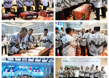 Lantik Pengurus PGRI Sumut, Ilyas Sitorus Berharap Dapat Meningkatkan Kualitas Pendidikan 