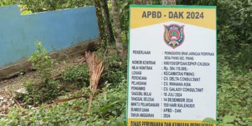 Heboh.. “Proyek Peningkatan Spam Jaringan Perpipaan Air Bersih Desa Pining, Diduga Asal Asalan