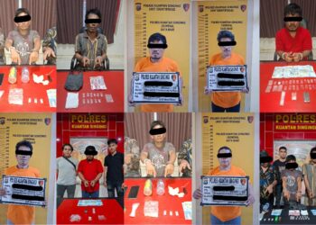 Tim Mata Elang Polres Kuansing Berhasil Ungkap Jaringan Narkotika Di Logas Tanah Darat