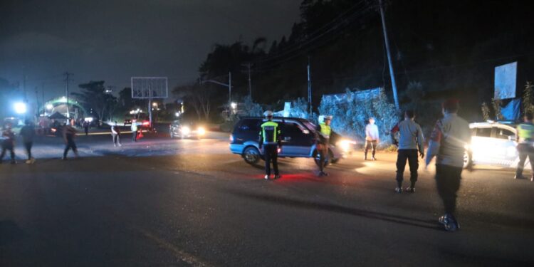 Dalam Rangka Cipkon, Personel Gabungan Polres Aceh Tengah Gelar Razia Malam Hari