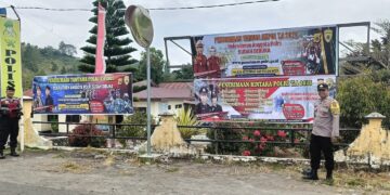 Polres Aceh Tengah Sosialisasi Penerimaan Polri 2025 Disertai Pemasangan Banner Di Kecamatan