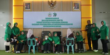 Peringati HUT Persit Ke-79, Persit Kartika Chandra Kirana Cabang XXI Dim 0104 Gelar Donor Darah dan Pengobatan Gratis
